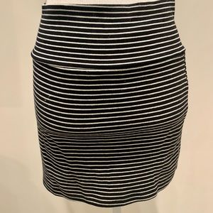 Forever 21 Black and White Striped Mini Skirt